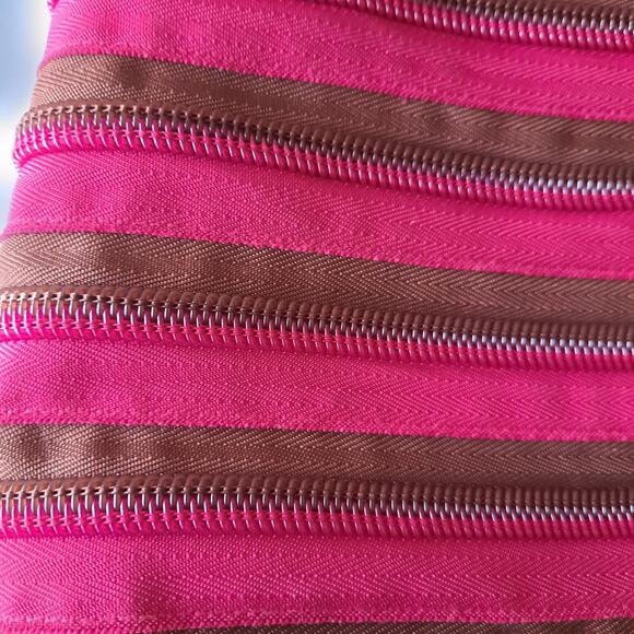 ZIPIT The Original Zipper Zip-Around Large Shoulder Bag Pink Brown - Picture 9 of 13